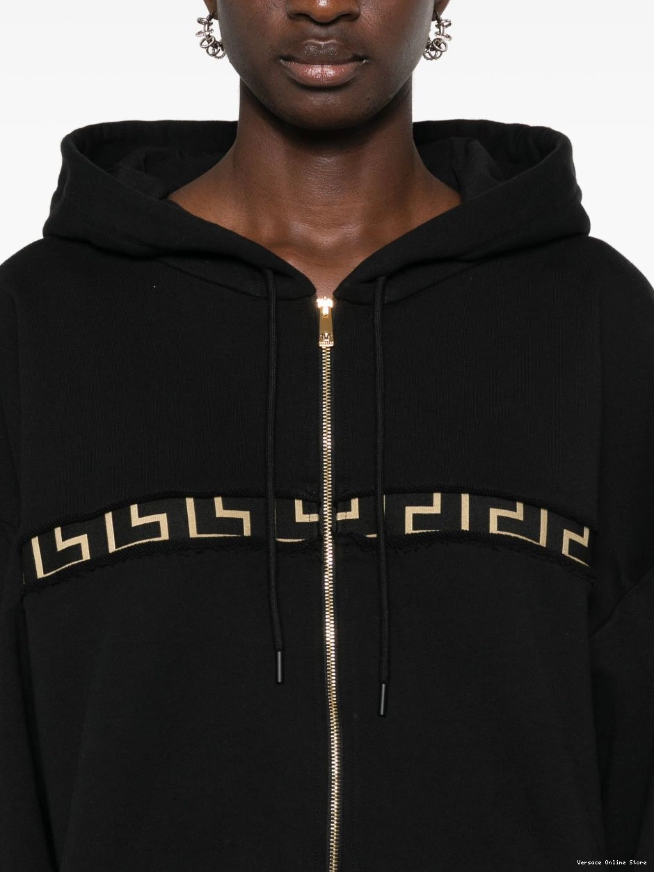 Affordable zip-up Versace hoodie Women Greca-detailing 0821